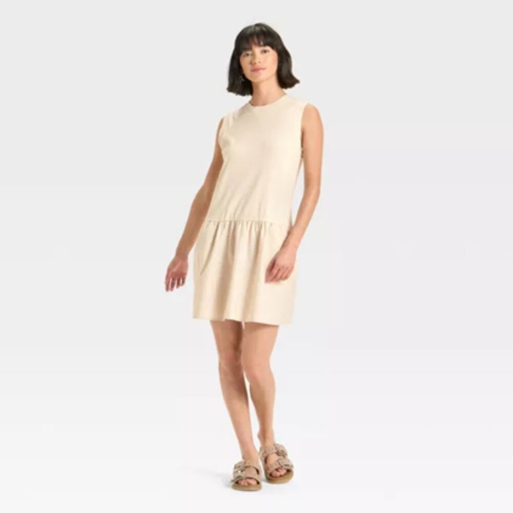 Universal Thread Cream Sleeveless Dress